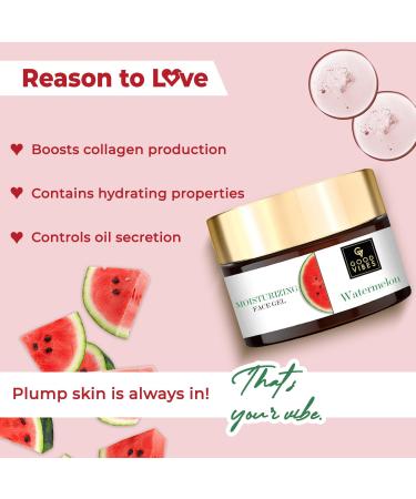 Good Vibes Watermelon Gel - 50 g - Anti-Ageing Hydrating Skin Formula Removes Dark Spots and Blackheads - Ideal for Dry and Brittle Hair - Buy Online on GoSupps.com