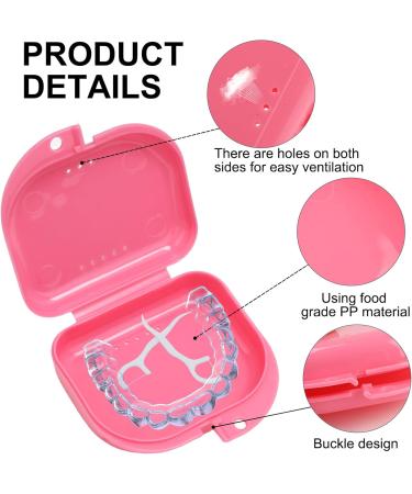 2 Pieces Braces Bite Can - Prosthetic Box for Dinner & Sports Devices | Purple & Pink Tooth Rail Box - Buy Online on GoSupps.com