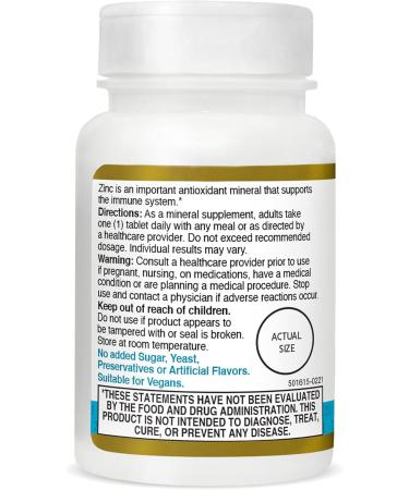 21st Century Healthcare Zinc Citrate Tablets 50mg 60 Count (Pack of 4) - Buy Online on GoSupps.com