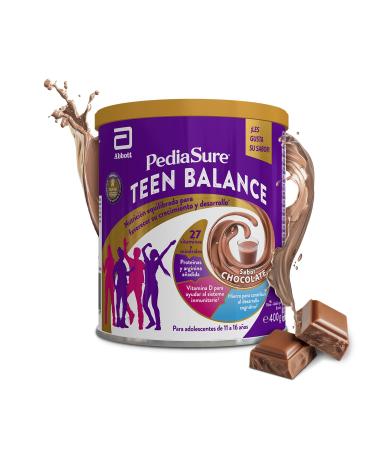 PediaSure PediaSure Teen Balance - With Magnesium Iron & Vitamin D - Adolescent Food Supplement Vitamins Proteins Minerals - Chocolate Flavour - 400g