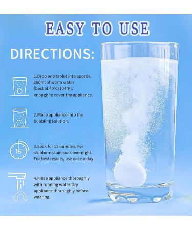 Cleaning Tablets - 36 Tablets Retainer Cleaning Tablets Denture Cleaner Mouth Guard Cleaner for Cleaning Dentures & Orthodontic Dental Appliances - Buy Online on GoSupps.com