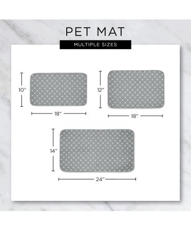 Bone Dry Cat Shape Pet Food Mat - Embroidered Microfiber, Taupe - Buy Online on GoSupps.com