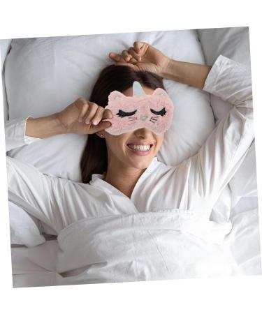 Beaupretty Cat Eye Mask - 4 Pcs Eye Protector for Men & Women | Portable Polyester in Pink & White | Perfect for Travel & Relaxation - Buy Online on GoSupps.com