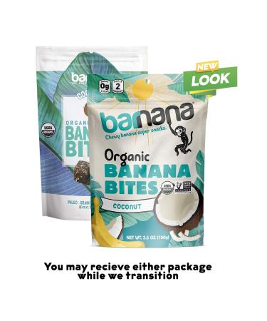 Barnana Organic Chewy Banana Bites with Coconut - 3.5oz | Vegan, Paleo, Potassium-Rich Snack for Hiking & Lunch - Buy Online on GoSupps.com