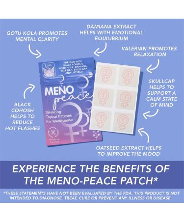 Laki Naturals Meno-Peace Patch - 15 Count | Women's Menopause Support | Herbal Botanicals for Mood Balance & Hormonal Changes - Buy Online on GoSupps.com