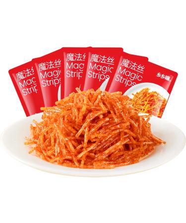 MKSDDF - Chinese Snacks Spicy Strips LatioLatioa Spicy Strips Asian Snacks 20g * 10 packs of spicy Chinese noodles Spicy strips delicious spicy noodles spicy snacks