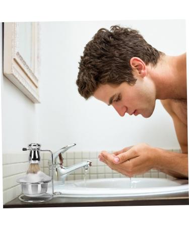 Frcolor Barts Brush Halter Razor Set - Rustproof Steel Shaving Bowl & Holder for Men - Travel-Friendly Foam Cup & Soap Box - Buy Online on GoSupps.com