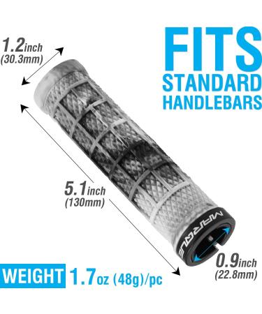 MARQUE Grapple MTB Grips - Single Lock On Collar for Mountain Bike Handlebars - Anti-Slip & Comfortable Urban Camo Grips for BMX, E-bike, Scooter & Beach Cruiser - End Plugs Included - Buy Online on GoSupps.com
