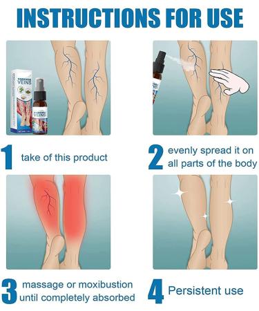 Vein Fix Varicose Treatment Spray - Spider Vein & Varicose Veins Miracle Relief - Buy Online on GoSupps.com