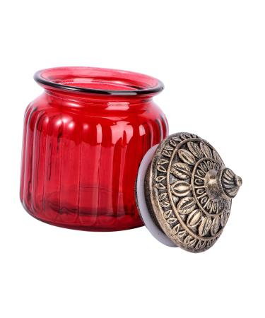Zerodeko 1pc Red Airtight Jar Food Decor Spice Containers Red Decor Clear Pasta Containers Tea Storage Jar Condiments Containers Rice Container House Decorations for Home Can Glass Resin