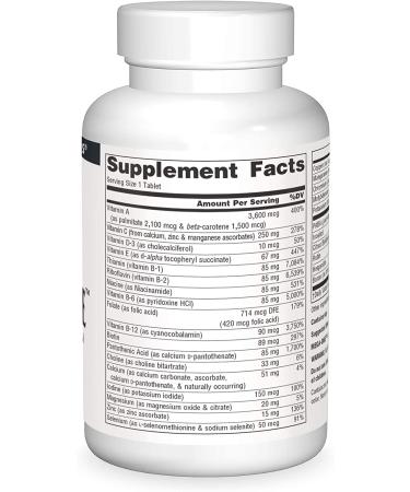 Source Naturals Mega-One No Iron - 60 Tablets | Essential Multivitamin for Optimal Health - Buy Online on GoSupps.com