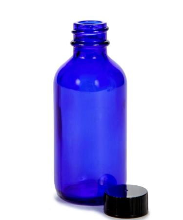 Vivaplex 12 Cobalt Blue 2 oz Glass Bottles with Lids - Premium Quality Set - Buy Online on GoSupps.com