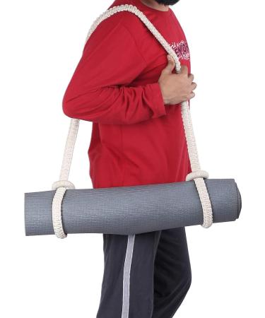 Rajrang Boho Macrame Yoga Mat Strap - Durable Ivory Beach Towel Carrier Sling - Buy Online on GoSupps.com