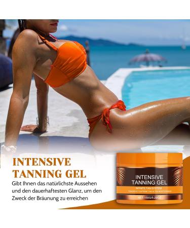 Shefve Intensive Tanning Gel | Carrot Oil Self-Tanner & Browning Accelerator | Luxurious Moisturizing 150g Cream - Buy Online on GoSupps.com