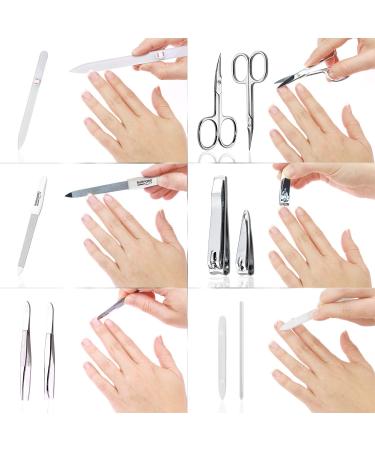 Marqus Solingen Manicure Set - 12-Piece Real Leather Etui for Hand & Foot Care | Complete Pedicure & Manicure Set - Rosa Color - Buy Online on GoSupps.com