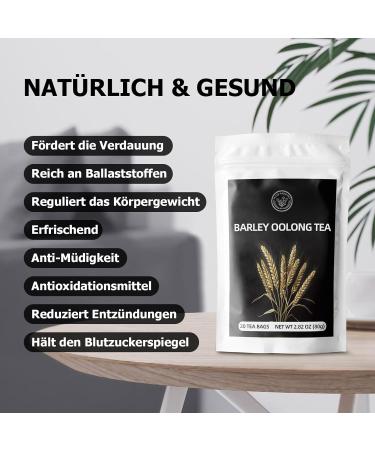 Hempfangling Gersten-Oolong Tea | Natural Herbal Blend for Mind Revitalization Fear Relief Blood Sugar Regulation & Cholesterol Lowering | 20 Tea Bags - Buy Online on GoSupps.com