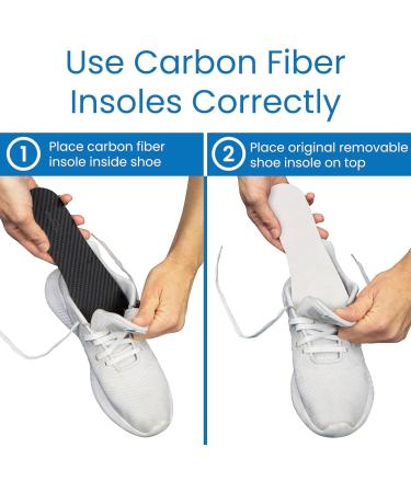 ViveSole Carbon Fiber Insoles for Men & Women | Hallux Rigid Relief Foot Fracture & Arthritis Support | Turf Toe Plate | Sports & Hiking | 4X-Large - Buy Online on GoSupps.com