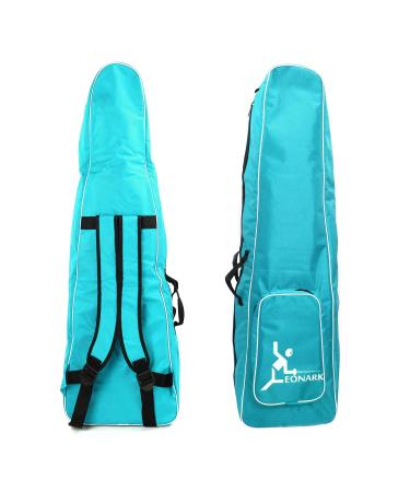 LEONARK Fencing Storage Bag for Epee Saber and Foil Equipment - Portable Hema Sword Bag Backpack for Fencing Sword Suit and Mask Lake Blue