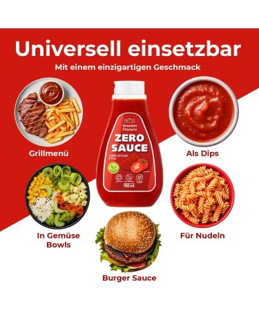 Zero Curry Ketchup Sauce 1x 425ml Light Sauce No Fat & No Added Sugar Vegan & Gluten Free Keto Friendly (425ml (1 Pack)  - Buy Online on GoSupps.com