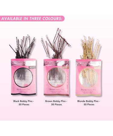 Brushworks Blonde Bobby Pins - 50 Pieces - Buy Online on GoSupps.com
