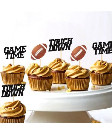 Keaziu 24 Pack Rugby Ball Cupcake Topper Touch Down Game Time Cupcake Picks Rugby Ball Themed Soccer Ball Toothpicks for Men Boys Birthday Decorations 1 Rugby 1 - Buy Online on GoSupps.com