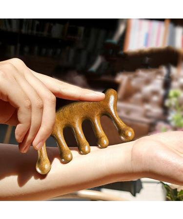 Handmade Sandalwood Hair Massage Comb - Natural Scalp-Stress Reduction Tool for Men & Women - Buy Online on GoSupps.com