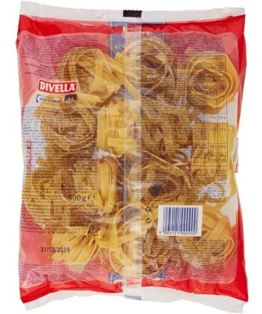  Italian Gourmet E.R. Divella Fettuccine No. 90 Pack of 6 durum wheat semolina pasta 500g + Italian Gourmet Polpa di Pomodoro 400g - Buy Online on GoSupps.com