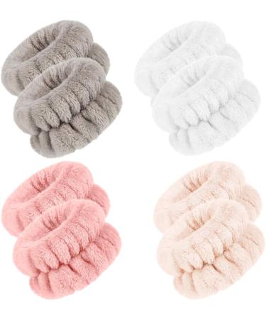 4 Pairs Wrist Spa Washband for Washing Face Absorbent