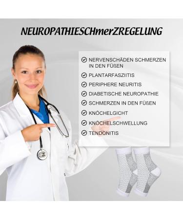 Tomiliold Compression Socks for Men & Women | Ankle Support & Achilles Tendon Relief | Orthopedic Foot Bandage Size 47-51 White - Buy Online on GoSupps.com