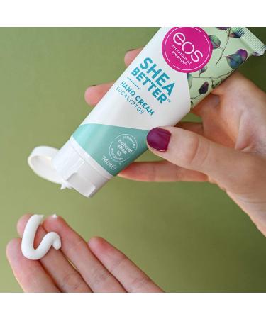 EOS Shea Better Hand Cream Eucalyptus 2.5 oz - Nourishing Moisturizer for Soft Hands - Buy Online on GoSupps.com