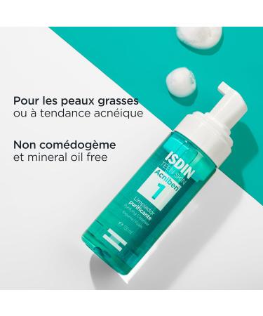 ISDIN Acniben Purifying Cleansing Foam Deeply Cleans Pores Regulates Excess Sebum Duplo Pack 2 units 150ml x 2 - Buy Online on GoSupps.com