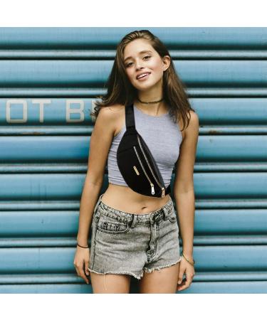 Women's Black Belt Bag Fanny Pack for Running, Sports, and Outdoor Activities - Buy Online on GoSupps.com