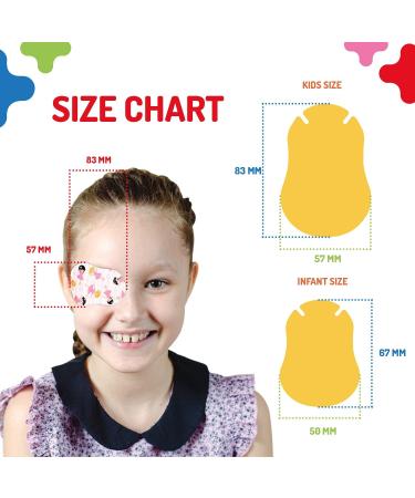 Opthopatch Kids Eye Patches - Fun Girls Design | 60 + 10 Bonus Hypoallergenic Cotton Adhesive Bandages for Amblyopia & Cross Eye | 3 Reward Chart Posters - Defined Vision - Buy Online on GoSupps.com