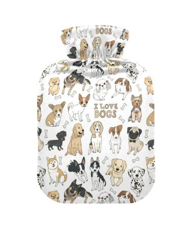 Dog hot water bottle with cover Hot water bottles for pain relief Hot water bags Heating bottles for heat and cold therapy 2L