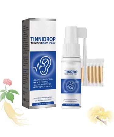 Luhaka - Tinnidrop Tinnitus Relief Spray Tinnitus Relief for Ringing Ears Ear Tinnitus Relief 60ml Organic Herbal Drops for Tinnitus Improve Listening Educes Ear Noise (1PCS)