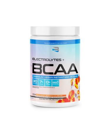 Believe Supplements Electrolytes+BCAA: Optimize Hydration and Muscle Recovery with Branched-Chain Amino Acids and Essential Electrolytes - Enhance Performance and Replenish Vital Nutrients Today! (Sour Peach)