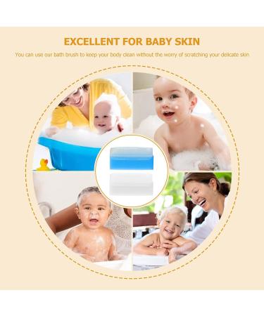 Healifty Bath Sponge 2pcs and Scrubbers - Body and Scalp Massage for Sensitive Skin - Train Mother, Kids, Father, and Newborns - Soft Bristles - Blue 8.5x4.5x2.8cm - Buy Online on GoSupps.com