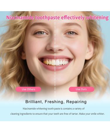 Niacinamide Whitening Toothpaste Niacinamide Toothpaste Intensive Whitens Teeth Protects Tooth Enamel Stain Removal & Freshens Breath Fuoride-Free Whitening Toothpastes for Brilliant Smile 1 - Buy Online on GoSupps.com