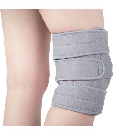 AVIDDA Knee Support Brace for Running & Sports | Adjustable Patella Tendon Knee Brace for Joint Pain & Arthritis | Side Stabilizers, Men Women, Grey, Size M-XL - Buy Online on GoSupps.com