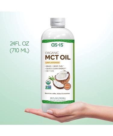 Organic MCT Oil C8 & C10 | Unflavored | Non-GMO Coconuts | 24 fl oz | Perfect for Morning Coffee | Clean Energy Boost - Buy Online on GoSupps.com