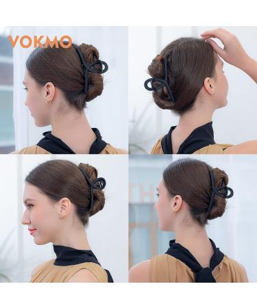Vokmo Large Claw Hair Clips for Women - Upgraded Gradient Non-slip Hair Accessories (4 PCS Black) | Styling Thin and Thick Hair - Buy Online on GoSupps.com