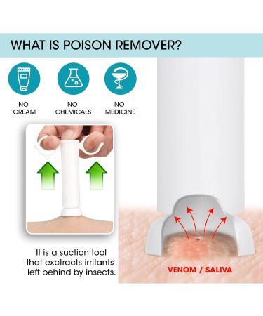 Painless Insect Bite Relief Tool - Suction Remover | Fast Itch and Swelling Relief - White (Pack of 2) - Buy Online on GoSupps.com