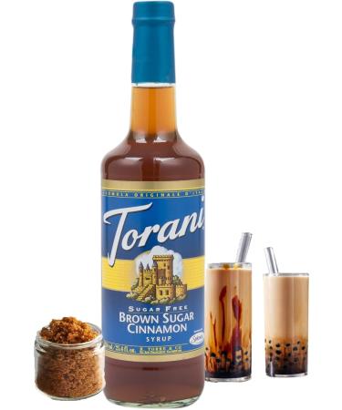 Torani Sugar-Free dark brown Sugar Cinnamon Flavour Syrup 750ml bottle 2 Pack Glass Bottle 2 Pack - Buy Online on GoSupps.com