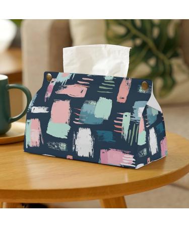 Tissue Box Cover Tissue Box Holder Brushstroke Art Pattern Print Tissue Holder Travel Tissue Packs Facial Paper Holder Decorative Holder - Buy Online on GoSupps.com