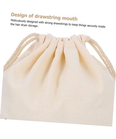 FOYTOKI 4pcs Hair Dryer Storage Bag Canvas Cosmetic Bag Hair Bag Hair Dryer Holders Hairdryer Fabric Beige 33x30cm Beige - Buy Online on GoSupps.com