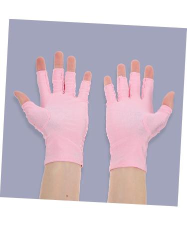 Mikinona UV NAIL GLOVES 1 Pair Nail Gloves Protective Gloves Nail Art Uv Gloves Nails Gel Nail Uv Gloves Gel for Nails Nail Fingerless Mittens Spandex Nail Polish Sun Protection Pink - Buy Online on GoSupps.com