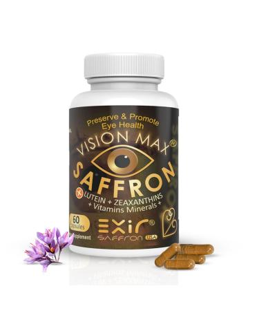 Eye Vitamins Supplement with Saffron Lutein & Zeaxanthin Nutritional Support for Eye Health 60 Capsules 60 Count (Pack of 1)
