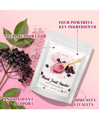 Kylinffe Elderberry Powder with Vitamin C & Antioxidants | Rich in Anthocyanins | Sambucus Elderberry Quick-Dissolve for Drinks & Smoothies | Portable Packaging 3.53oz - Buy Online on GoSupps.com
