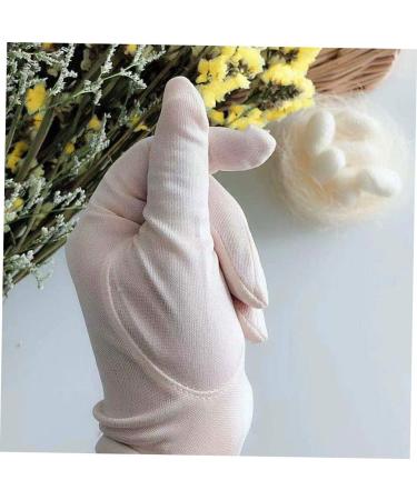 Ipetboom White Mittens 1 Pair Grooming Gloves Repairing Dry Skin Gloves Bedtime Gloves Inspection Gloves Hand Softening Gloves Paraffin Wax Mittens Beauty Products White Cosmetic Silk - Buy Online on GoSupps.com