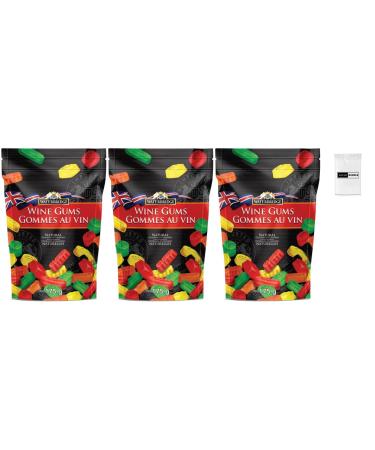 Value Bundle: Waterbridge Candy - WINE GUMS Gummies - Snacks & Candies For Adults and Kids - Bonbon - Gummy Candy - Custom Value Bundle Package of 3 (Wine Gums)